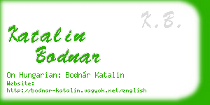 katalin bodnar business card