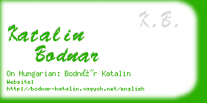 katalin bodnar business card